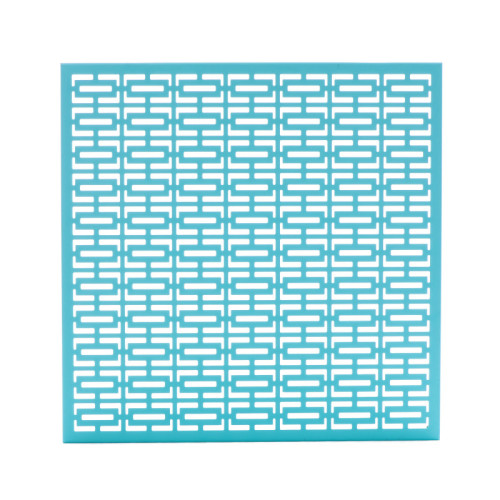 Breeze Block Metal Wall Tile 15.5 x 15.5 Turquoise