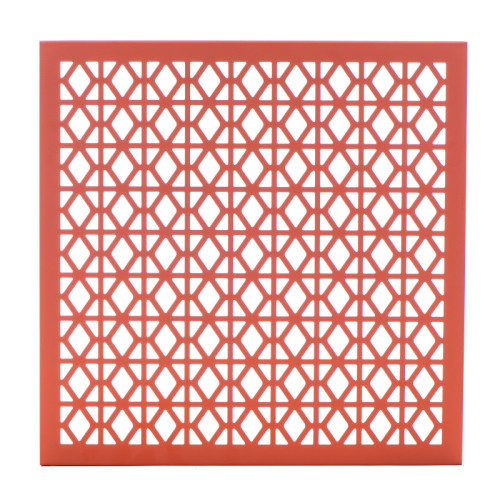 Breeze Block Metal Wall Tile 15.5 x 15.5 Orange