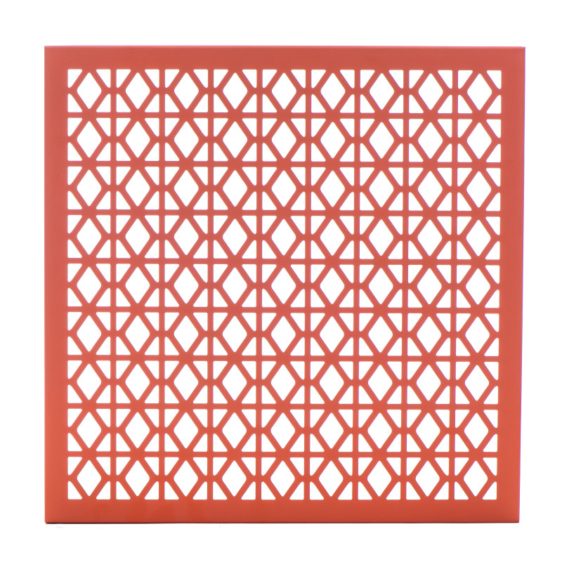 Breeze Block Metal Wall Tile 15.5 x 15.5 Orange