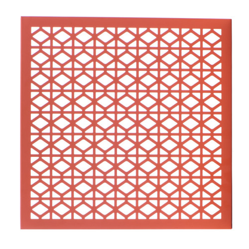 Breeze Block Metal Wall Tile 15.5 x 15.5 Orange