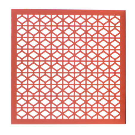 Breeze Block Metal Wall Tile 15.5 x 15.5 Orange