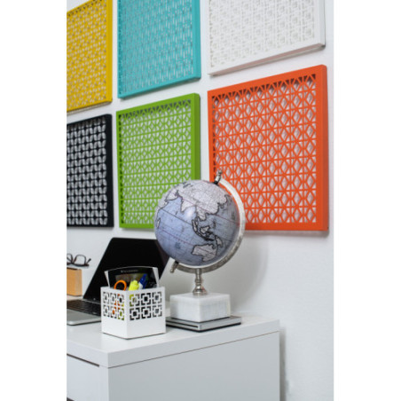 Breeze Block Metal Wall Tile 15.5 x 15.5 Orange