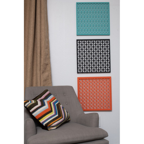 Breeze Block Metal Wall Tile 15.5 x 15.5 Orange