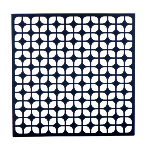 Breeze Block Metal Wall Tile 15.5 x 15.5 Black