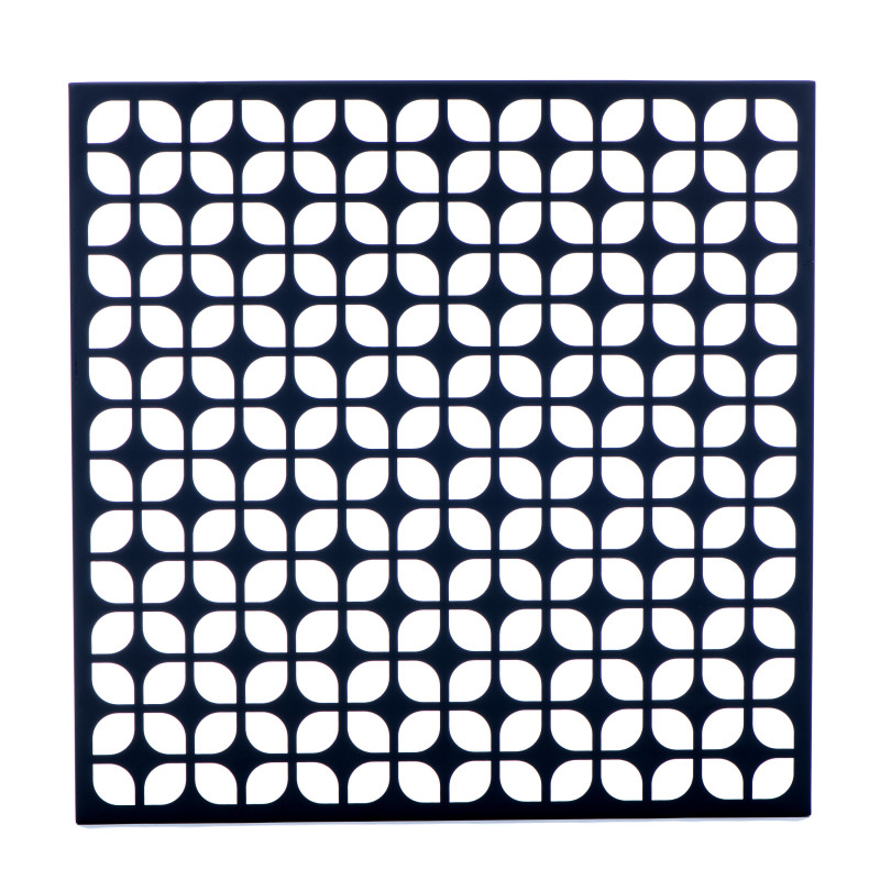Breeze Block Metal Wall Tile 15.5 x 15.5 Black