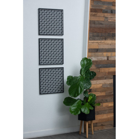 Breeze Block Metal Wall Tile 15.5 x 15.5 Black