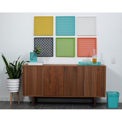 Breeze Block Metal Wall Tile 15.5 x 15.5 Black