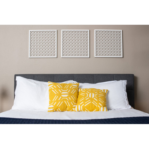 Breeze Block Metal Wall Tile 15.5 x 15.5 White