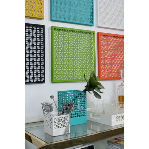 Breeze Block Metal Wall Tile 15.5 x 15.5 Greenery