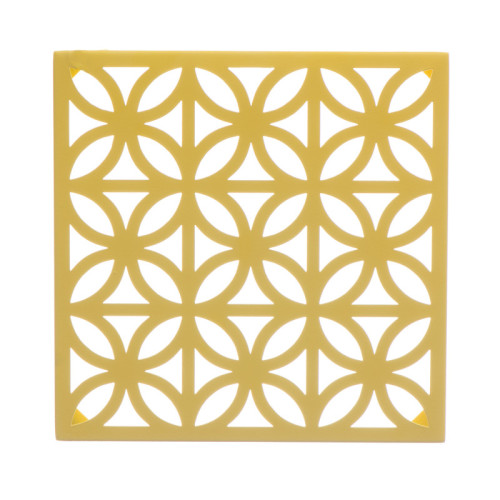 Breeze Block Metal Wall Tile 7 x 7  Lemon