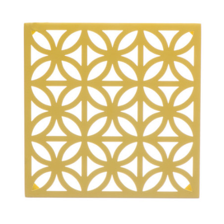 Breeze Block Metal Wall Tile 7 x 7  Lemon