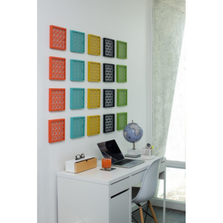 Breeze Block Metal Wall Tile 7 x 7  Lemon