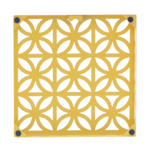Breeze Block Metal Wall Tile 7 x 7  Lemon