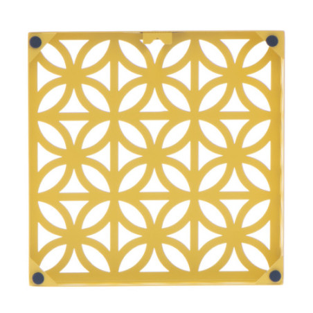 Breeze Block Metal Wall Tile 7 x 7  Lemon
