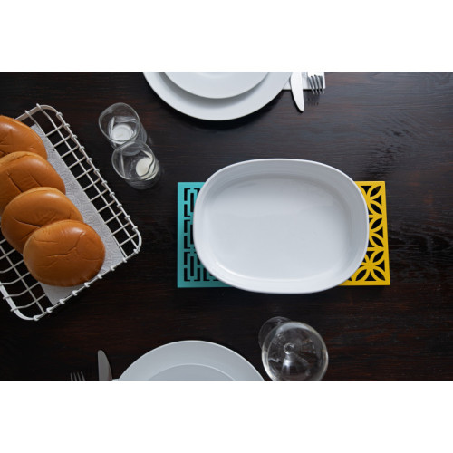Breeze Block Metal Wall Tile 7 x 7  Lemon