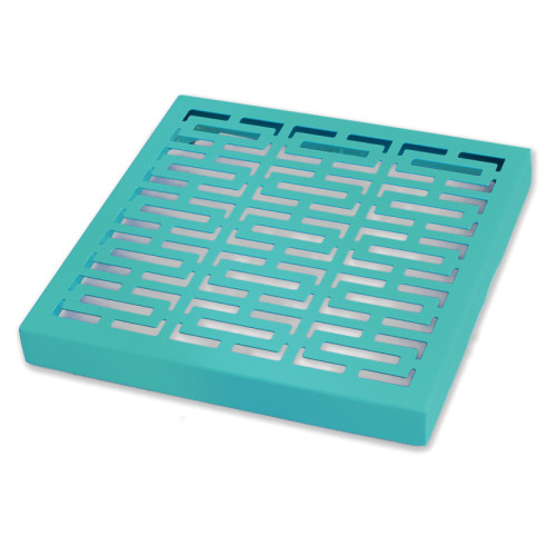 Breeze Block Metal Wall Tile 7 x 7 Turquoise