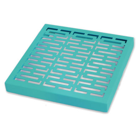 Breeze Block Metal Wall Tile 7 x 7 Turquoise