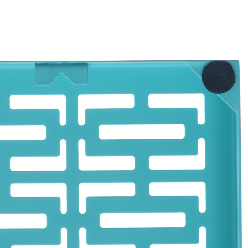 Breeze Block Metal Wall Tile 7 x 7 Turquoise