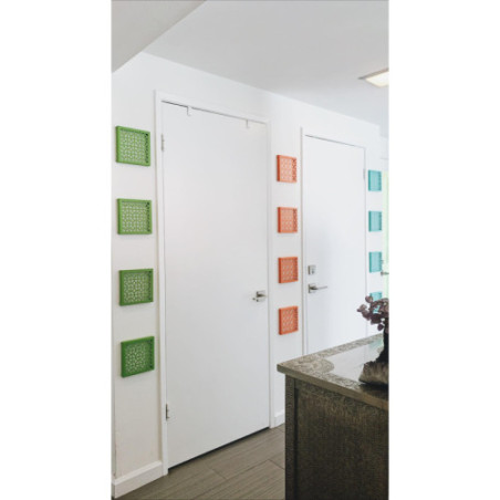 Breeze Block Metal Wall Tile 7 x 7 Orange