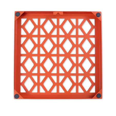 Breeze Block Metal Wall Tile 7 x 7 Orange