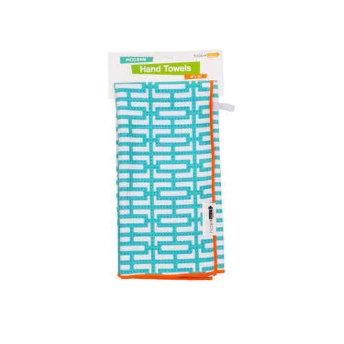 Turquoise Breeze Block Hand Towel 18 x 24