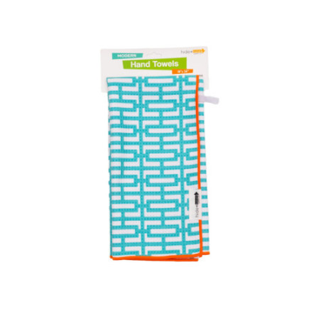 Turquoise Breeze Block Hand Towel 18 x 24