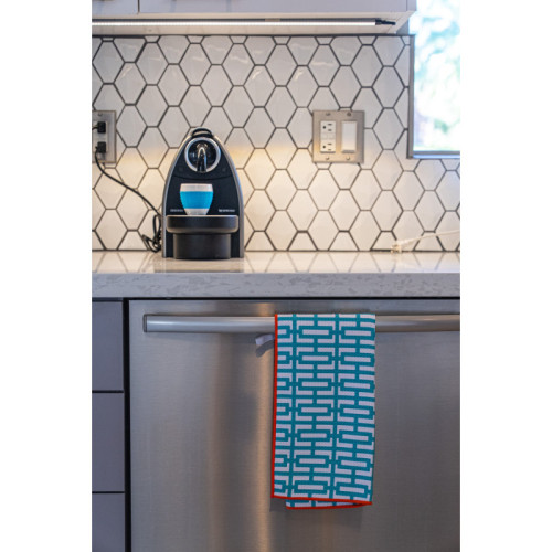Turquoise Breeze Block Hand Towel 18 x 24