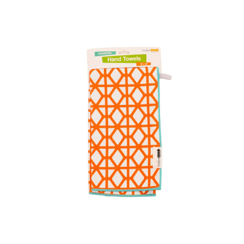 Orange Breeze Block Hand Towel 18 x 24