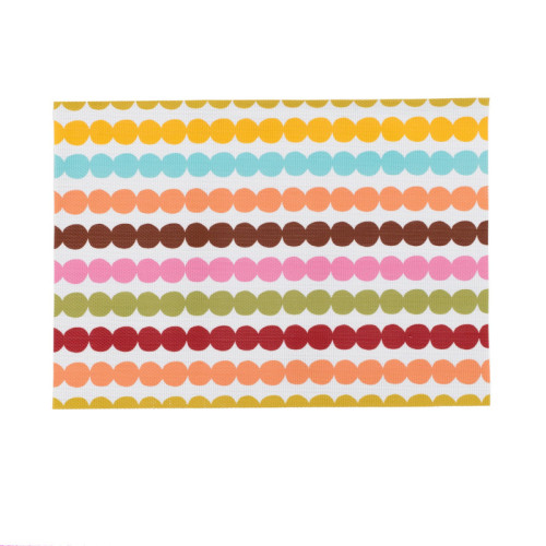 Pom Pom double-sided Woven Rectangular Placemat - set of 4