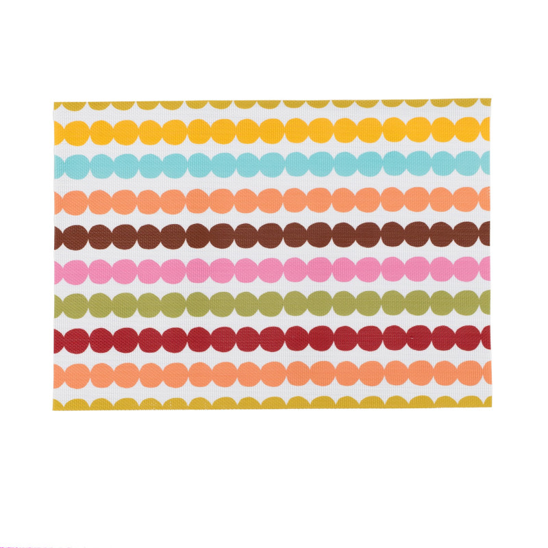 Pom Pom double-sided Woven Rectangular Placemat - set of 4