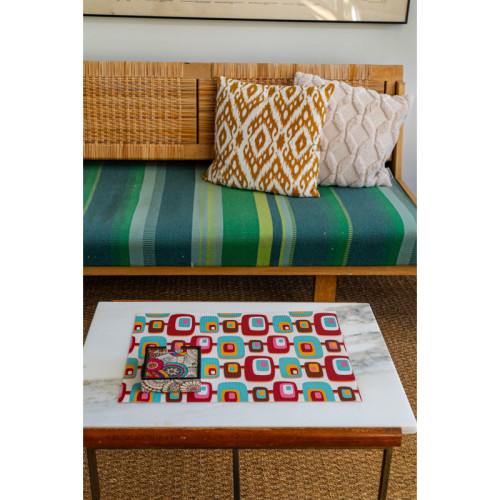 Atomic double-sided Woven Rectangular Placemat - set of 4