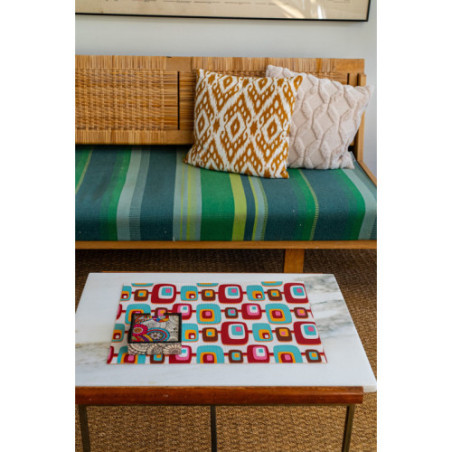 Atomic double-sided Woven Rectangular Placemat - set of 4