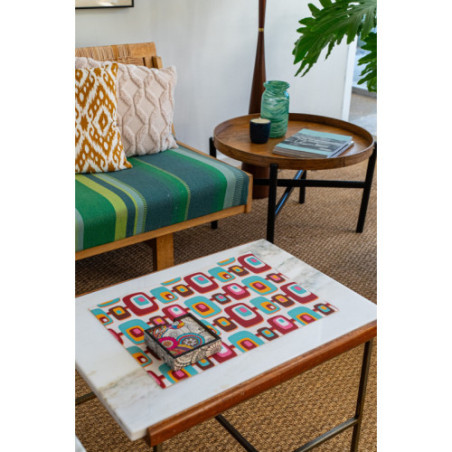 Atomic double-sided Woven Rectangular Placemat - set of 4