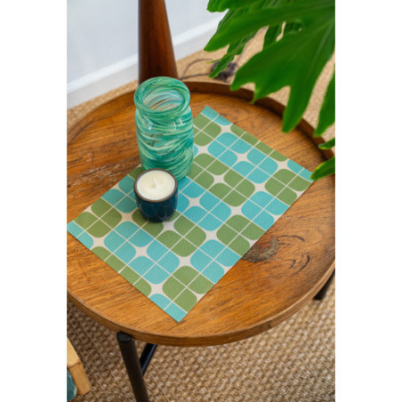 Intersection double-sided Woven Rectangular Placemat - set of 4