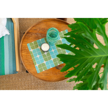 Intersection double-sided Woven Rectangular Placemat - set of 4