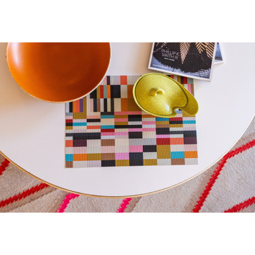 Pixelate double-sided Woven Rectangular Placemat - set of 4