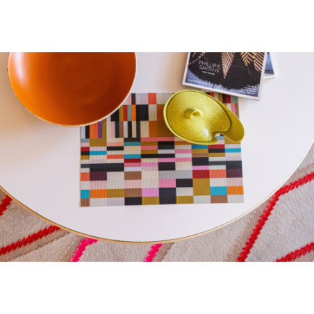 Pixelate double-sided Woven Rectangular Placemat - set of 4