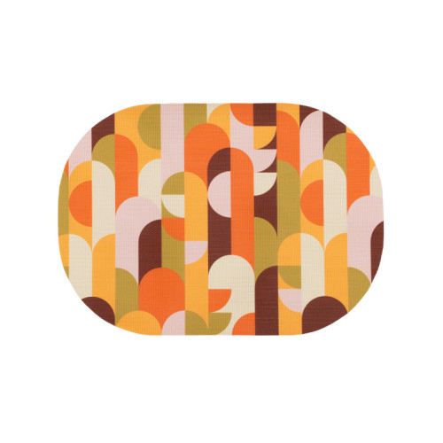 Palm Canyon double-sided Oval Woven Placemat 12 x 17 diameter - set of 4