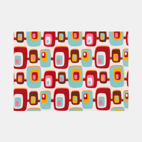 Atomic double-sided Woven Rectangular Placemat - set of 4