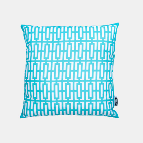Breeze Block 17.734 Square Pillow-Turquoise