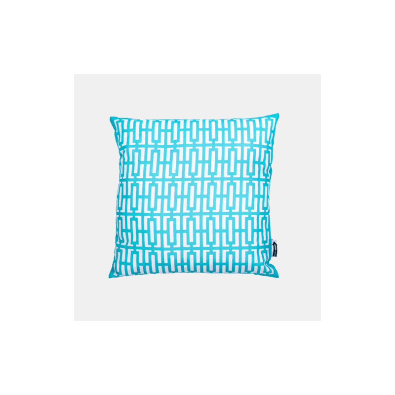 Breeze Block 17.734 Square Pillow-Turquoise
