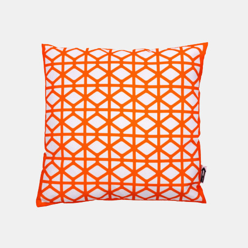 Breeze Block 17.734 Square Pillow-Orange