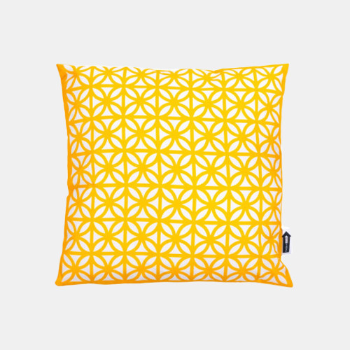 Breeze Block 17.734 Square Pillow-Yellow