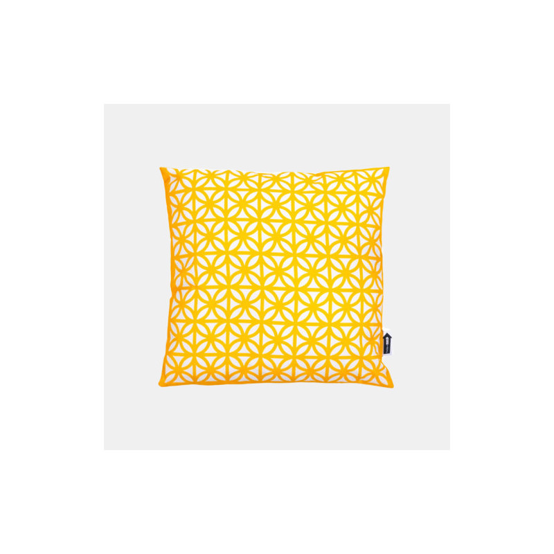 Breeze Block 17.734 Square Pillow-Yellow