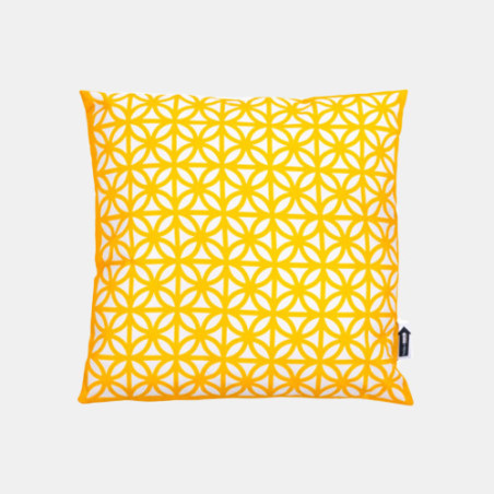 Breeze Block 17.734 Square Pillow-Yellow