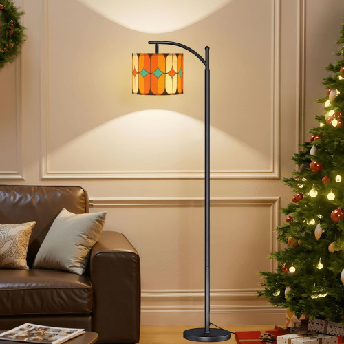 Retro 60s Mod Geometric Arc Floor Lamp