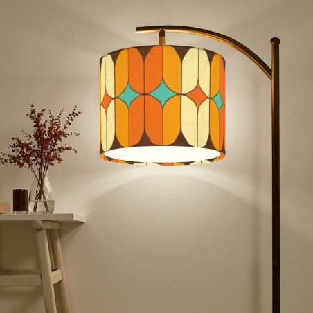 Retro 60s Mod Geometric Arc Floor Lamp