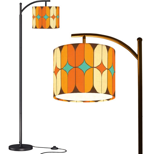 Retro 60s Mod Geometric Arc Floor Lamp