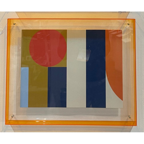 Levitate Acrylic Shadow Box Frame - Orange - Red Moon