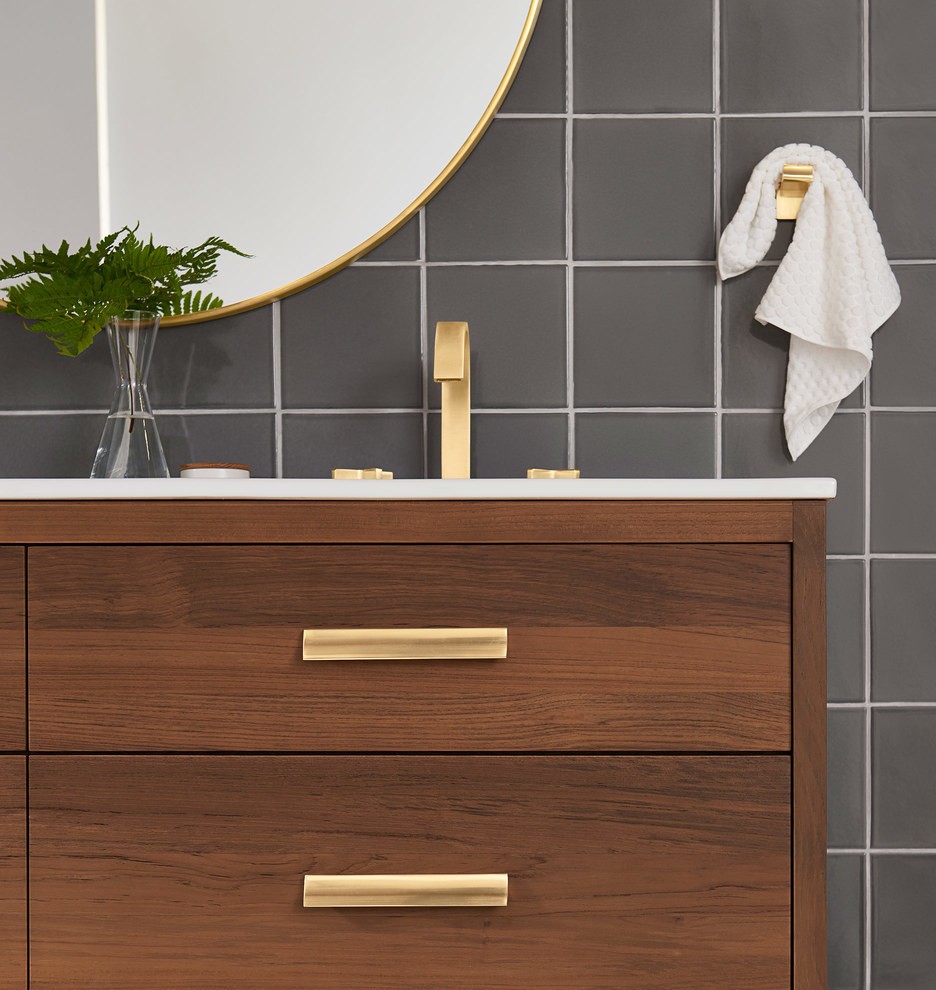 Youll Swoon Over This Mid Century Bathroom Vanity Home